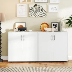 Sideboard mit Türen & Verstellbarem Regal Beistellschrank Aufbewahrungsschrank