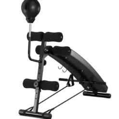 Sit Up Bank Höhenverstellbare TrainingsbankFitnessbankmit Punchingball Schwarz