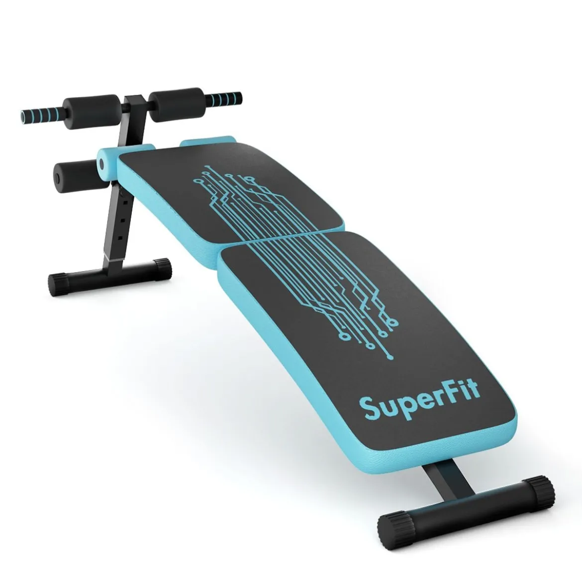 Sit Up Bank klappbar Schrägbank verstellbar Trainingsbank bis zur 200kg belastbar Blau