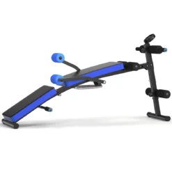 Sit Up Bank klappbar Trainingsbank höhenverstellbar Fitnessbank Schrägbank Blau