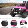 2 Sitzer Batteriebetriebenes Elektrofahrzeug Kinderfahrzeug 123 x 80 x 80 cm Rosa