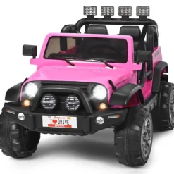 2 Sitzer Batteriebetriebenes Elektrofahrzeug Kinderfahrzeug 123 x 80 x 80 cm Rosa