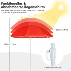 2-Sitzer Campingstuhl mit Sonnenschirm Klappbarer Angelstuhl mit Tragetasche Faltstuhl