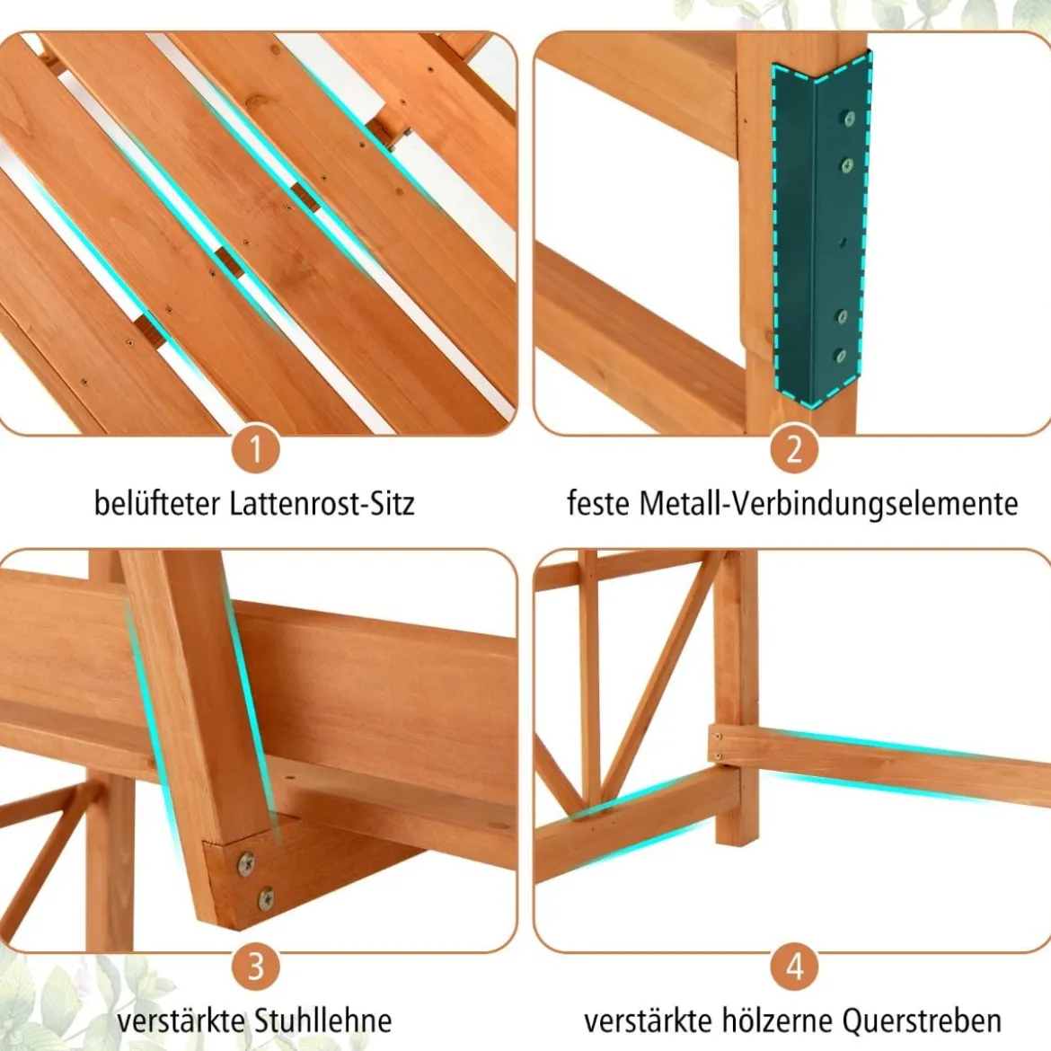 2-Sitzer Gartenbank mit Rankhilfe Rosenbogen Gartenbogen Torbogen für Kletterpflanzen