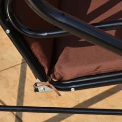 3-Sitzer Hollywoodschaukel mit verstellbarem Dach Gartenschaukel Schaukelbank für Garten