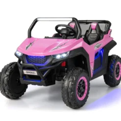 2 Sitzer Kinderauto mit 2,4G Fernbedienung 12V Kinder UTV mit Musik und Scheinwerfer 118 x 74 x 71 cm