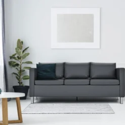 3-Sitzer Modernes Sofa Wohnzimmersofa Ecksofa Couchgarnitur Grau