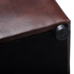 Sitzhocker aus Kunstleder mit Stauraum 300 Kg Traglast Polstersitz Lederhocker