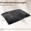 Sitzsack aus Cordstoff Riesiger Bean Bag mit Abnehmbarem Bezug 194 x 139 x 19 cm Dunkelgrau