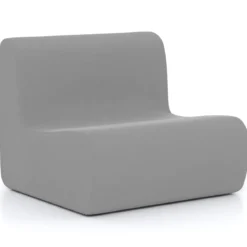 Sitzsack bequemer Bodensofa Stuhl mit weichem Samt & ergonomischer Unterstützung komfortabler Einzel-Lesesessel Grau
