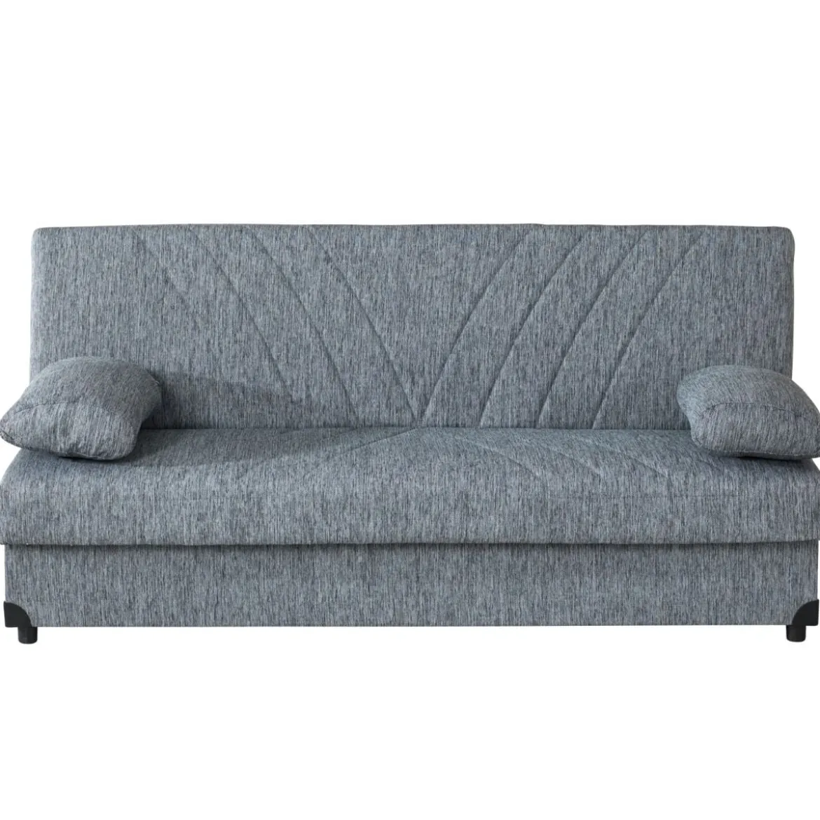 Sofa-Bett Schlafcouch Bettcouch für Schlafzimmer mit 2 abnehmbaren Kissen 181 x 81 x 88 cm Dunkelgrau