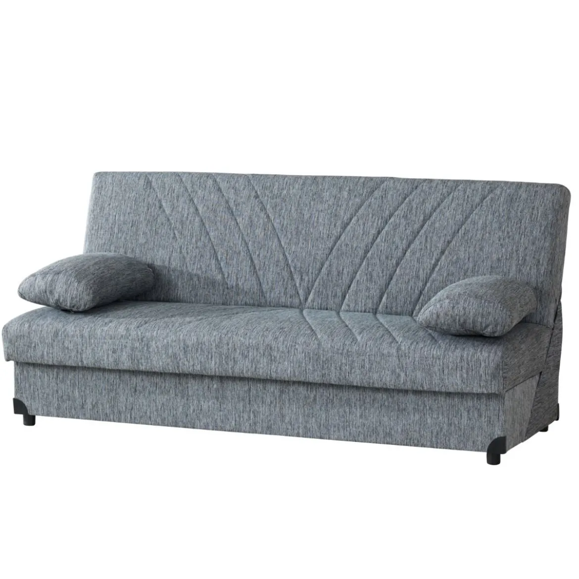 Sofa-Bett Schlafcouch Bettcouch für Schlafzimmer mit 2 abnehmbaren Kissen 181 x 81 x 88 cm Dunkelgrau