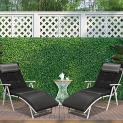 Sonnenliege Einstellbar Gartenliege Liegestuhl Relaxliege Strandliege mit Kissen Grau