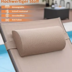 Sonnenliege mit Schaukelfunktion Gartenliege mit Verstellbarer Rückenlehne Braun
