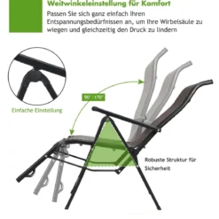 Sonnenliege Rattan klappbarer Liegestuhl mit Verstellbarer Rückenlehne Braun