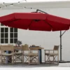 Sonnenschirm 300 cm inkl. Schutzhülle Rot+Sonnenschirmständer 80 Liter / 108 kg befüllbar Set