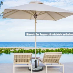 Sonnenschirmständer 15 kg Schirmständer für Schirmstangen von 35/38/48 mm