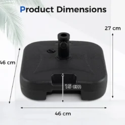 Sonnenschirmständer 22 Liter / 25 kg Befüllbar Schirmständer für Schirmstangen von 33 / 38 / 48 mm