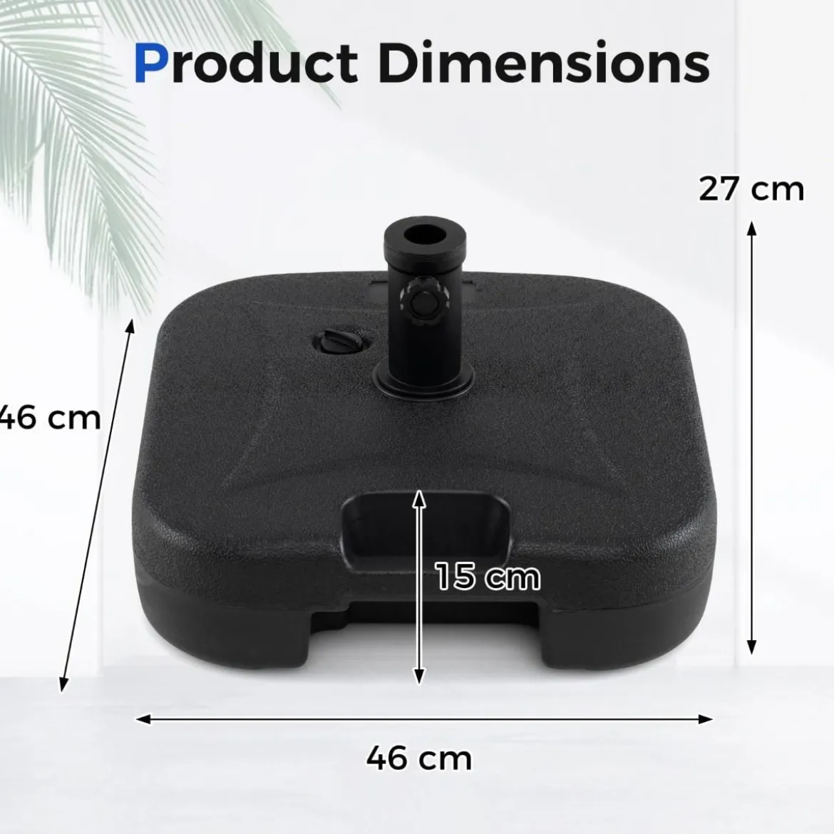 Sonnenschirmständer 22 Liter / 25 kg Befüllbar Schirmständer für Schirmstangen von 33 / 38 / 48 mm