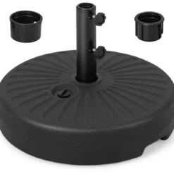 Sonnenschirmständer 19,5 Liter / 23 kg befüllbar mit Wasser Sand Schirmständer für Schirmstangen von 38/48 mm