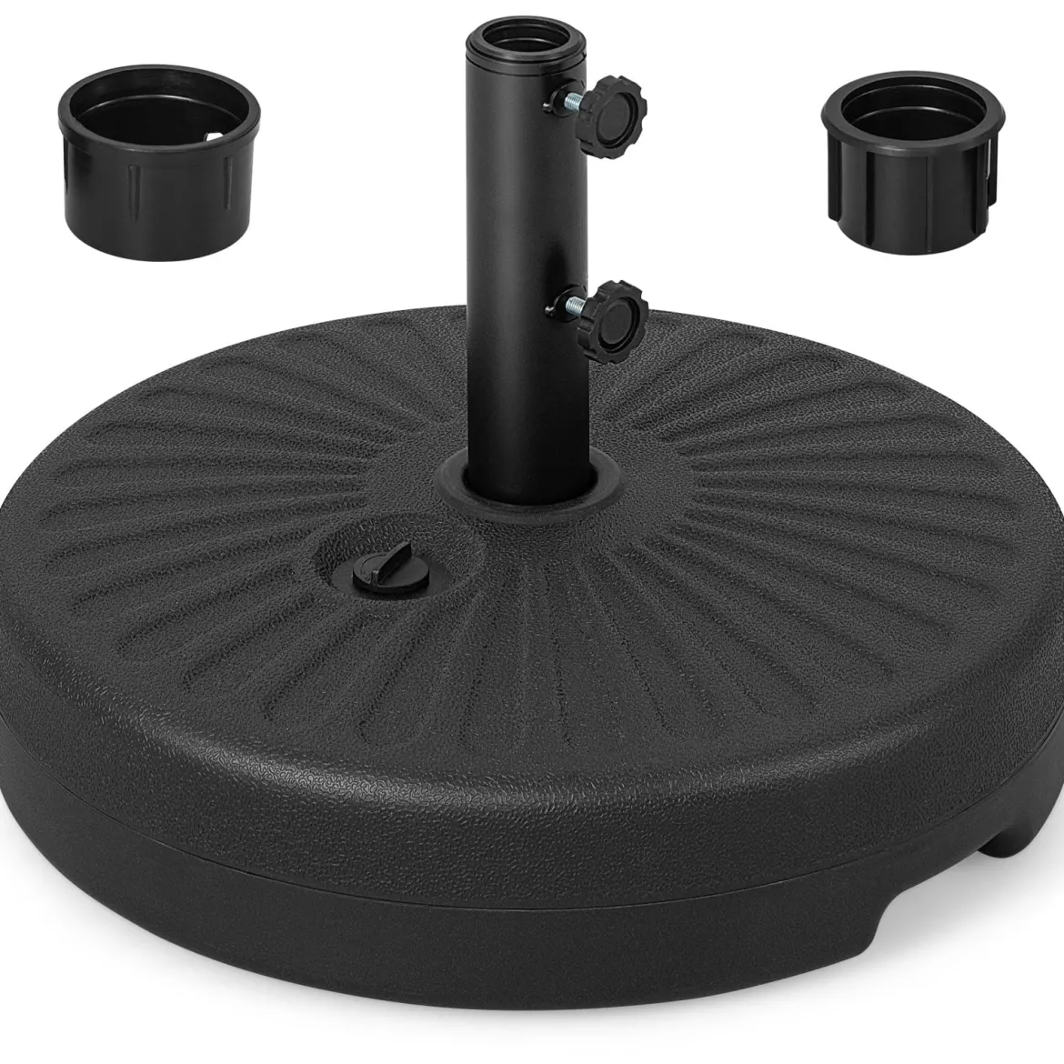 Sonnenschirmständer 19,5 Liter / 23 kg befüllbar mit Wasser Sand Schirmständer für Schirmstangen von 38/48 mm