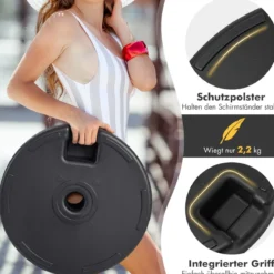 Sonnenschirmständer 19,5 Liter / 23 kg befüllbar mit Wasser Sand Schirmständer für Schirmstangen von 38/48 mm