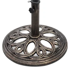 Sonnenschirmständer stabiler Schirmständer aus robustem Gusseisen für 38 mm bis 48 mm Gestänge