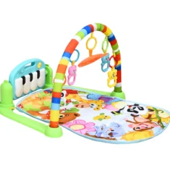 Spieldecke Spielmatte mit abnehmbares und drehbares Klavier Rainforest Erlebnisdecke mit Licht