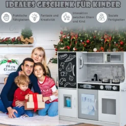 Spielküche zum Spielen Küchenspielset für Kleinkinder mit Tafel 82 x 24 x 80 cm