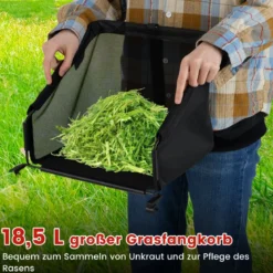 Spindelmäher handgeführter Rasenmäher mit 30 cm Schnittbreite 18,5 Liter Fangkorb Rot