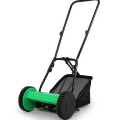 Spindelmäher Handgeführter Rasenmäher mit 30 cm Schnittbreite 18,5 Liter Fangkorb Grün