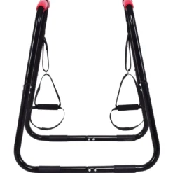 Sports Dip Station Fitness Parallettes Barren Einstellbarer Dip Stand 83 x 69 x 95 cm Schwarz