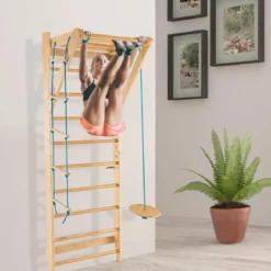 Sprossenwand Klettergerüst Indoor Kletterwand Turnwand Klettergerüst Tragfähigkeit von 100 kg