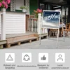 Stabiler doppelseitiger Schildständer mit A-förmigem Rahmen Plakatständer für 60 x 90 cm Poster Silber
