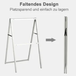 Stabiler doppelseitiger Schildständer mit A-förmigem Rahmen Plakatständer für 60 x 90 cm Poster Silber