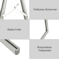 Stabiler doppelseitiger Schildständer mit A-förmigem Rahmen Plakatständer für 60 x 90 cm Poster Silber