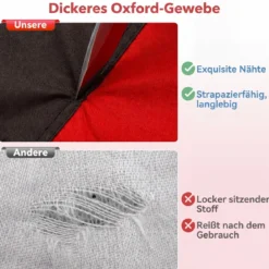 Stadionsitz mit Rückenlehne Klappbarer Tribünenstuhl mit Aufbewahrungstasche & Getränkehalter Grau/Rot