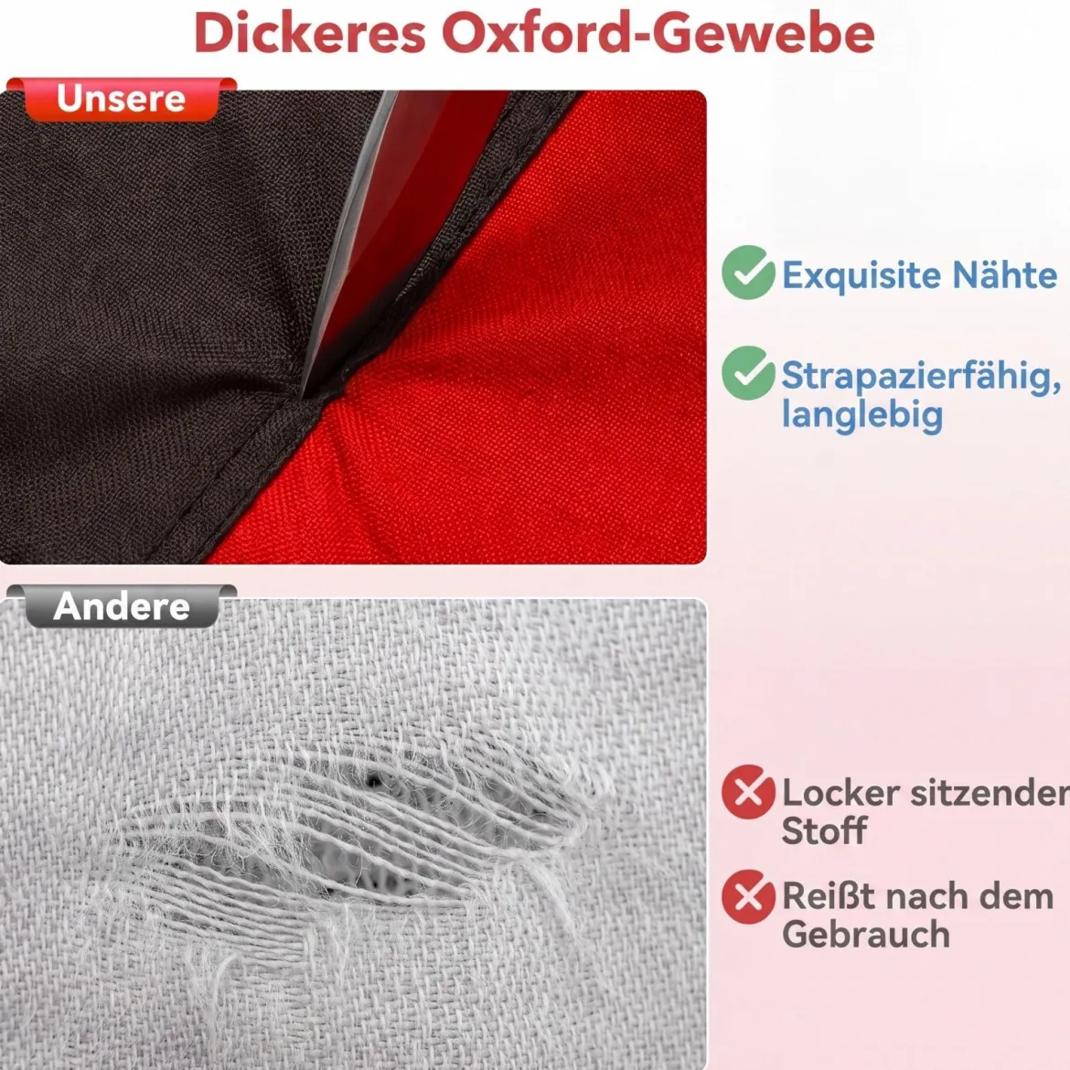 Stadionsitz mit Rückenlehne Klappbarer Tribünenstuhl mit Aufbewahrungstasche & Getränkehalter Grau/Rot