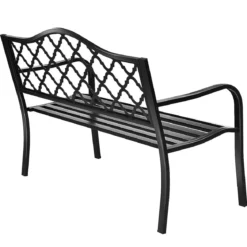 Stahl-Gartenbank Terrassenbank Gartenmöbel geeignet für Rasen Terrasse Veranda Hof