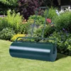 Stahl Rasenroller mit Wasser und Sand Walze Rasenroller mit schwerer Walze Handwalze mit U-förmigem Griff Grün