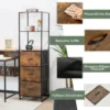 Standregal Bücherregal Aufbewahrungsschrank mit Schubladen 43 x 39 x 156 cm Braun