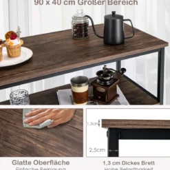 Standregal mit 2 Drahtkörben massiver Stahlrahmen praktisches Lagerregal für Gewürzgläser