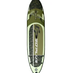 Stand Up Board Set Aufblasbares Paddelbrett Surfboard Grün 335 x 76 x 15 cm