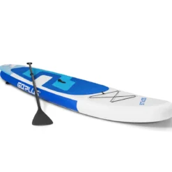 Stand Up Paddle Board Aufblasbares SUP Board mit Premium-Zubehör 335 x 76 x 15 cm Blau + Weiß