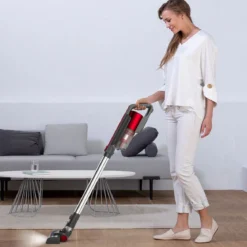 Staubsauger kabellos ultraleicht 6-in-1 Handstaubsauger hohe Saugkraft mit Lithium-Akku Rot