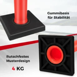 3 Stück Flexible Reflex Absperrpfosten mit Reflektierenden & Griff Sperrpfosten ohne Kette Rot