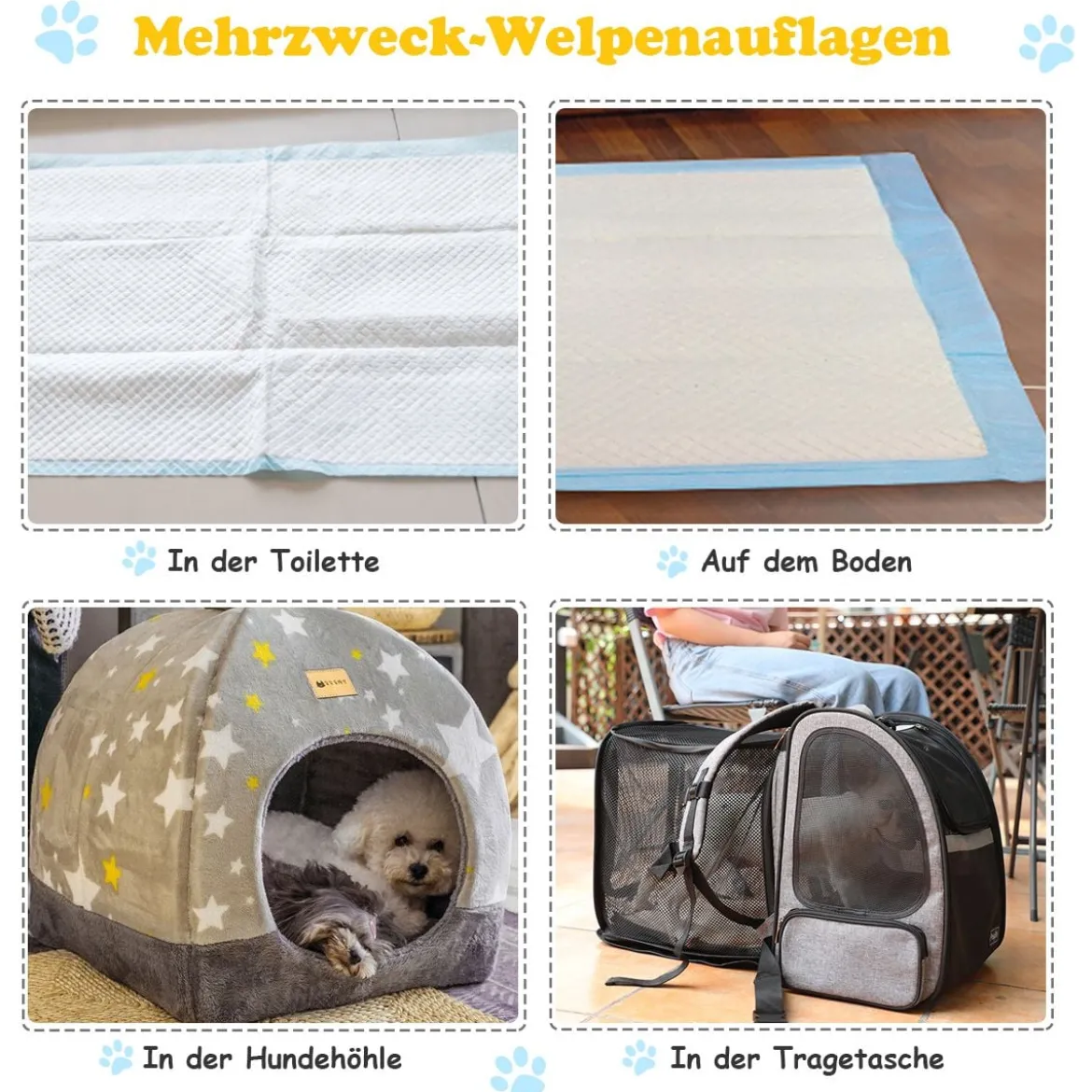 300 Stück Hunde Trainingsunterlagen Auslaufsicheres 5-lagiges Design 60 x 40 cm