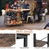 3-stöckige Hausbar Industrieller Servierwagen mit Weinregal 100 x 40 x 87 cm Braun + Schwarz