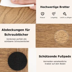 12-stöckiges Bücherregal Displayständer mit Anti-Kipp-Sicherungen Baumförmiges Standregal 65 x 20 x 162 cm
