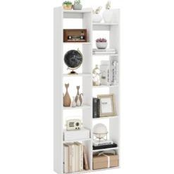 12-stöckiges Bücherregal Displayständer mit Anti-Kipp-Sicherungen Baumförmiges Standregal 65 x 20 x 162 cm